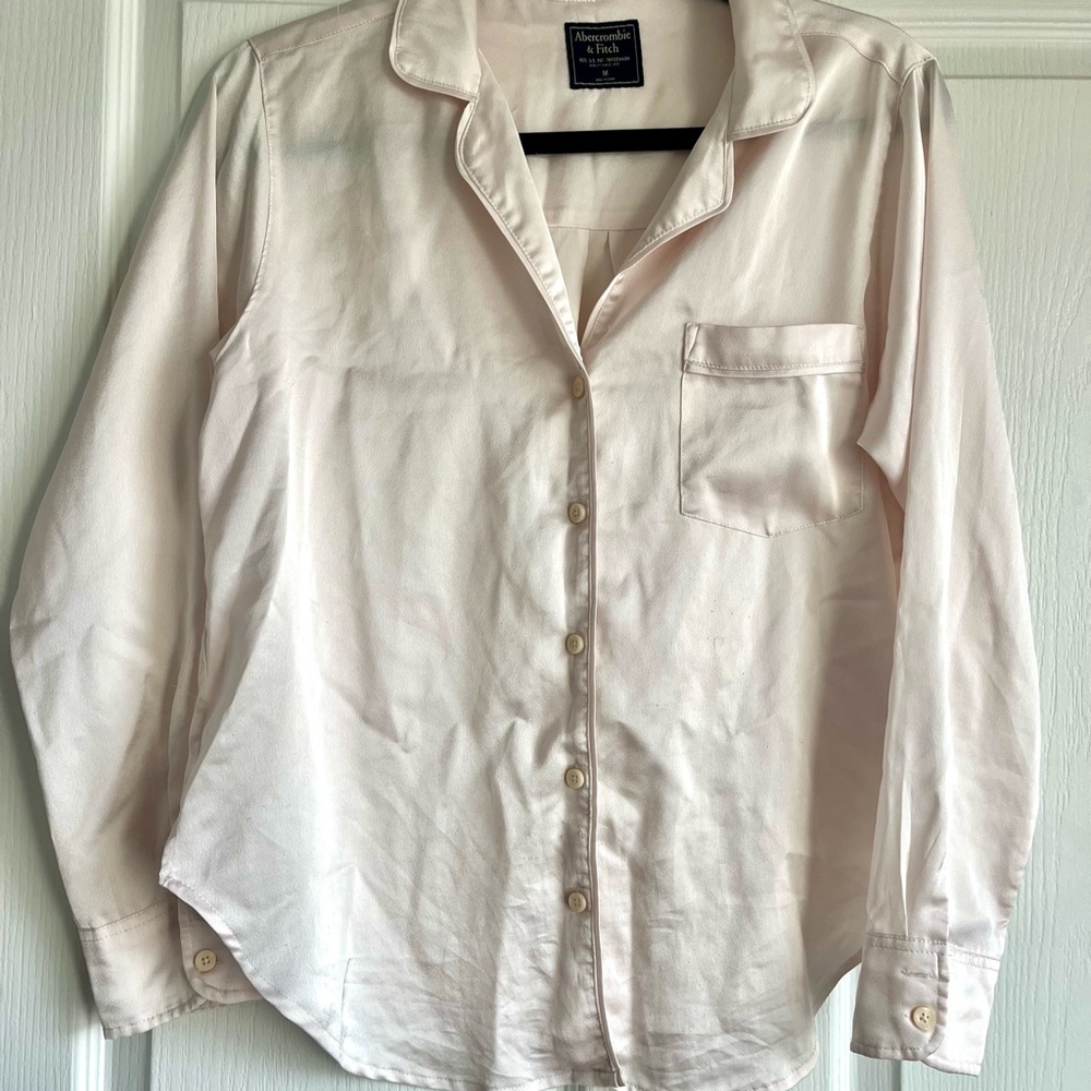 Abercrombie & Fitch Cream Button-Up Shirt